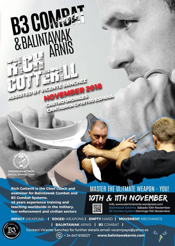 B3 Combat Sistem & Balintawak Arnis Rich Cotterill 2018 España